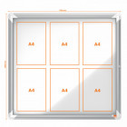 Vitrine EXT ALU 6 F A4 70X66 PB