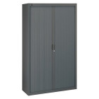 ARMOIRE HAUTE RIDEAUX COULISSANT - Anthracite (198x120cm)