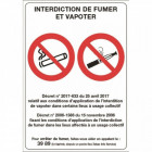 PLAQUE SIGNAL INTERDICT VAPOTER 21*15CM