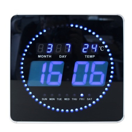 HORLOGE AFFICHAGE LED bleu