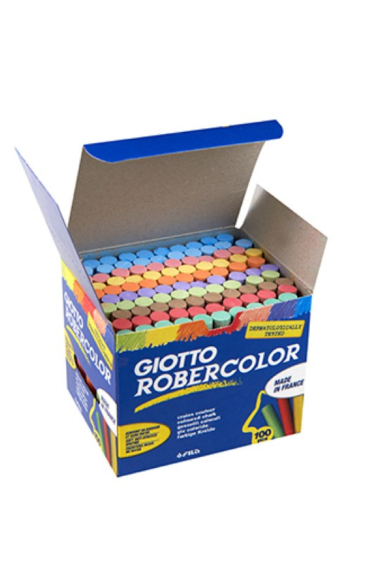 Crayons de couleurs assorties sans poussière - en boîte x 100
